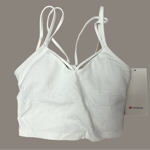 Lululemon Align Top- Strappy Ribbed Tank. Size 4. White, NWT